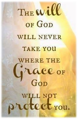 The Will of God will never take you where grace will not protect you